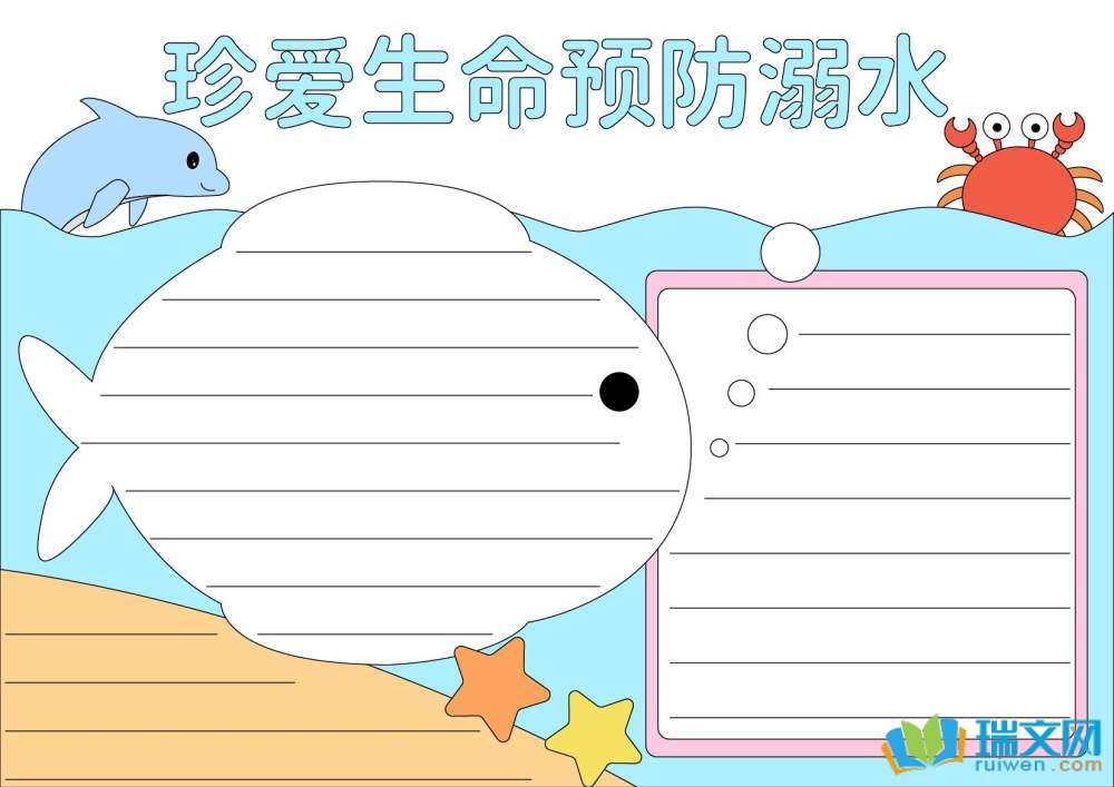 防溺水手抄报第一名