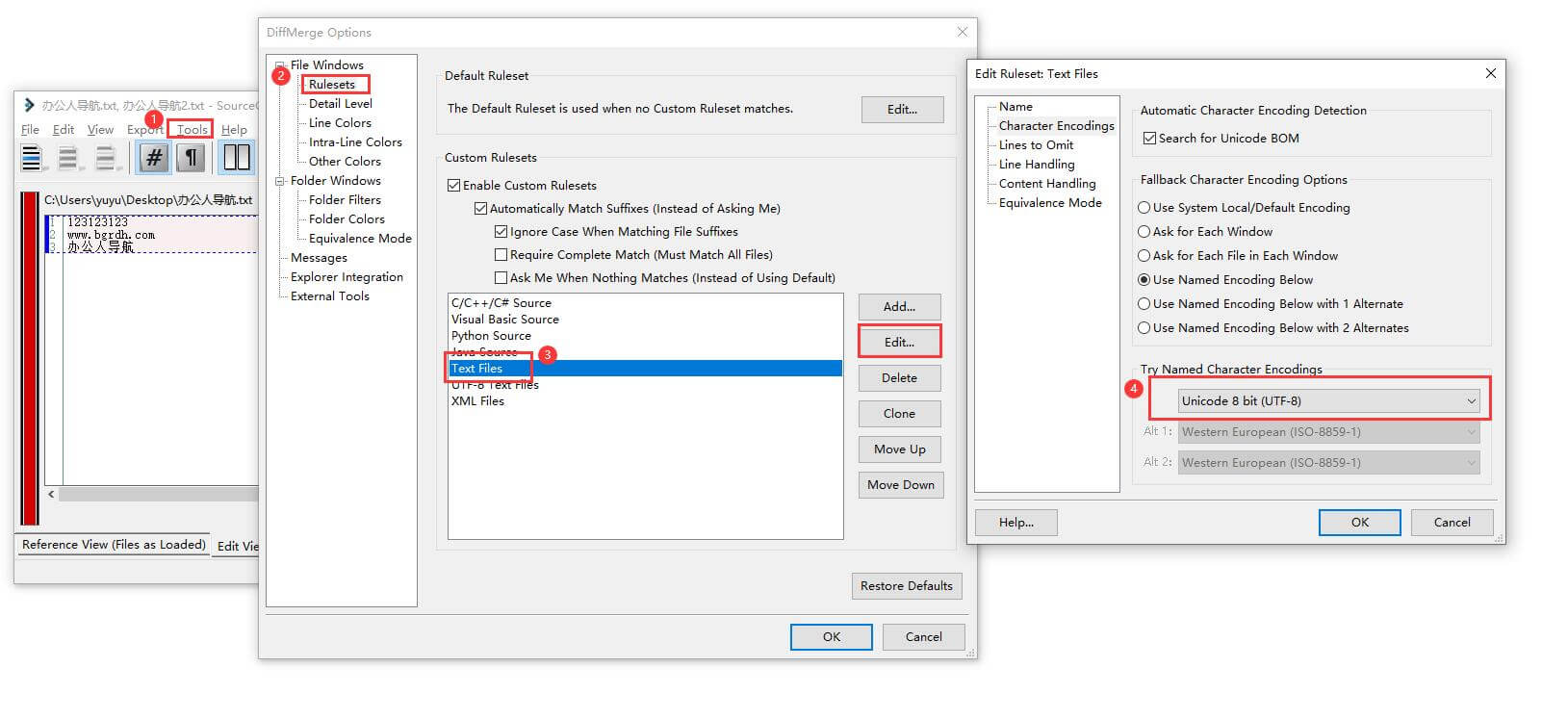 DiffMerge文件和目录比较工具